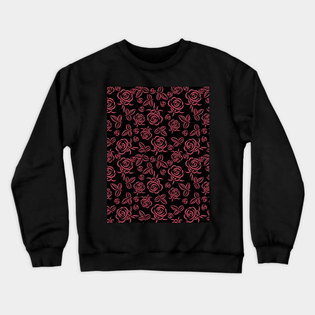 Roses pattern Crewneck Sweatshirt by Julia_Faranchuk